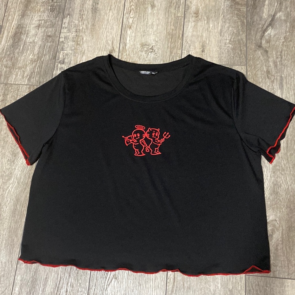 shein devil crop top 3xl never worn